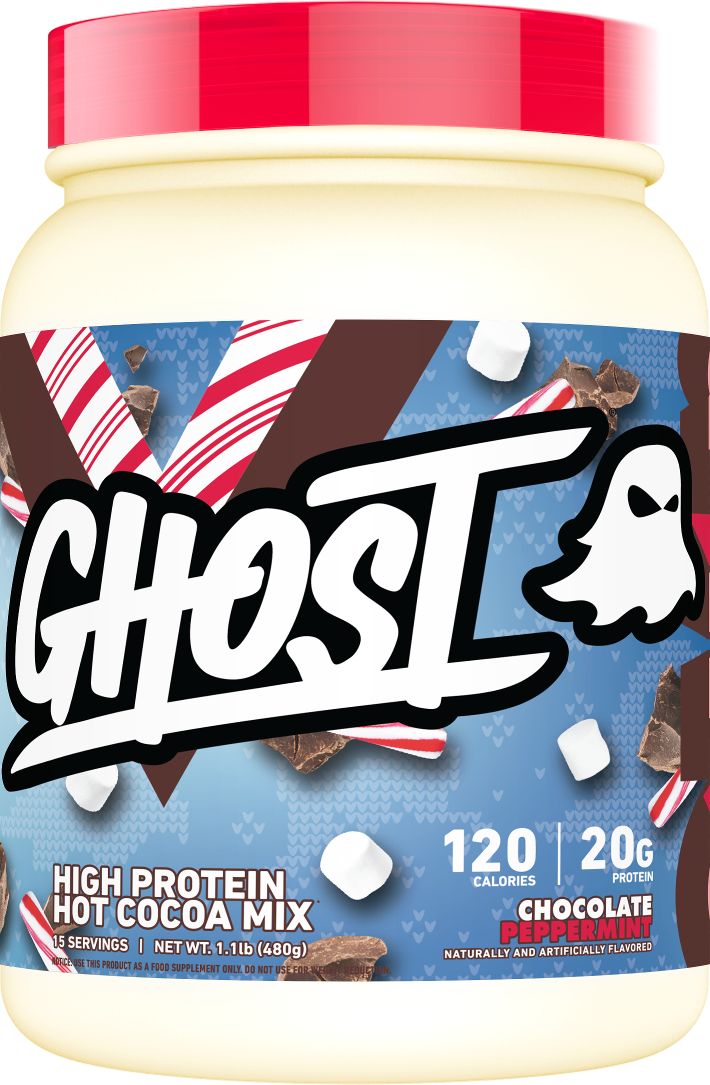 Ghost High Protein Hot Cocoa Mix 2022 - Chocolate Peppermint