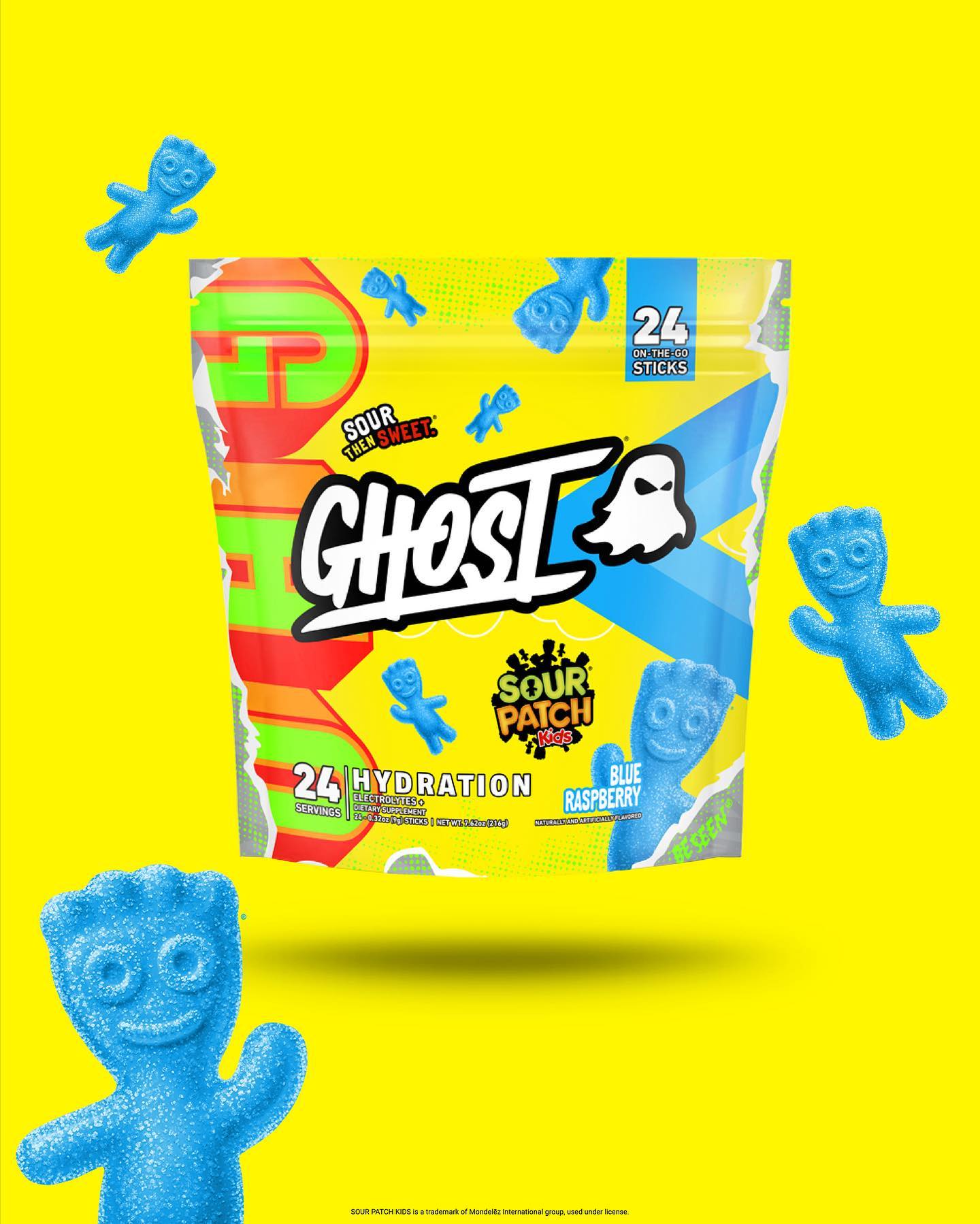 Ghost Hydration Sour Patch Kids Blue Raspberry