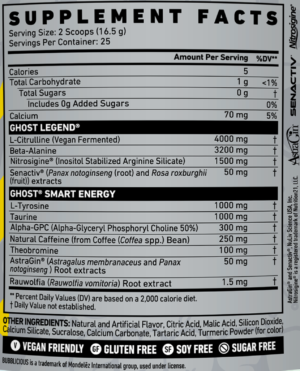 Ghost Legend Lightning Lemonade Ingredients