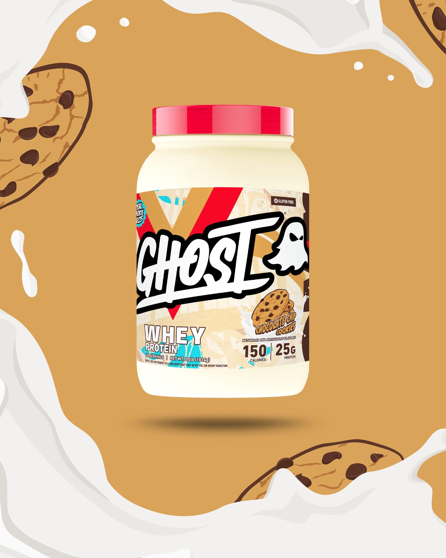 GHOST Whey Chocolate Chip Cookies