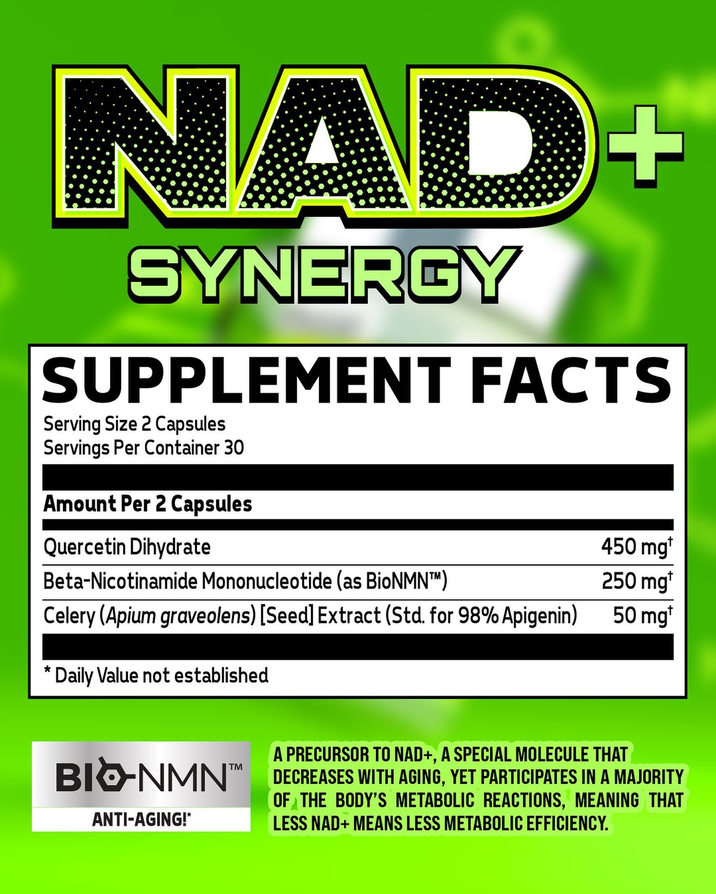 Glaxon NAD+ Synergy Ingredients