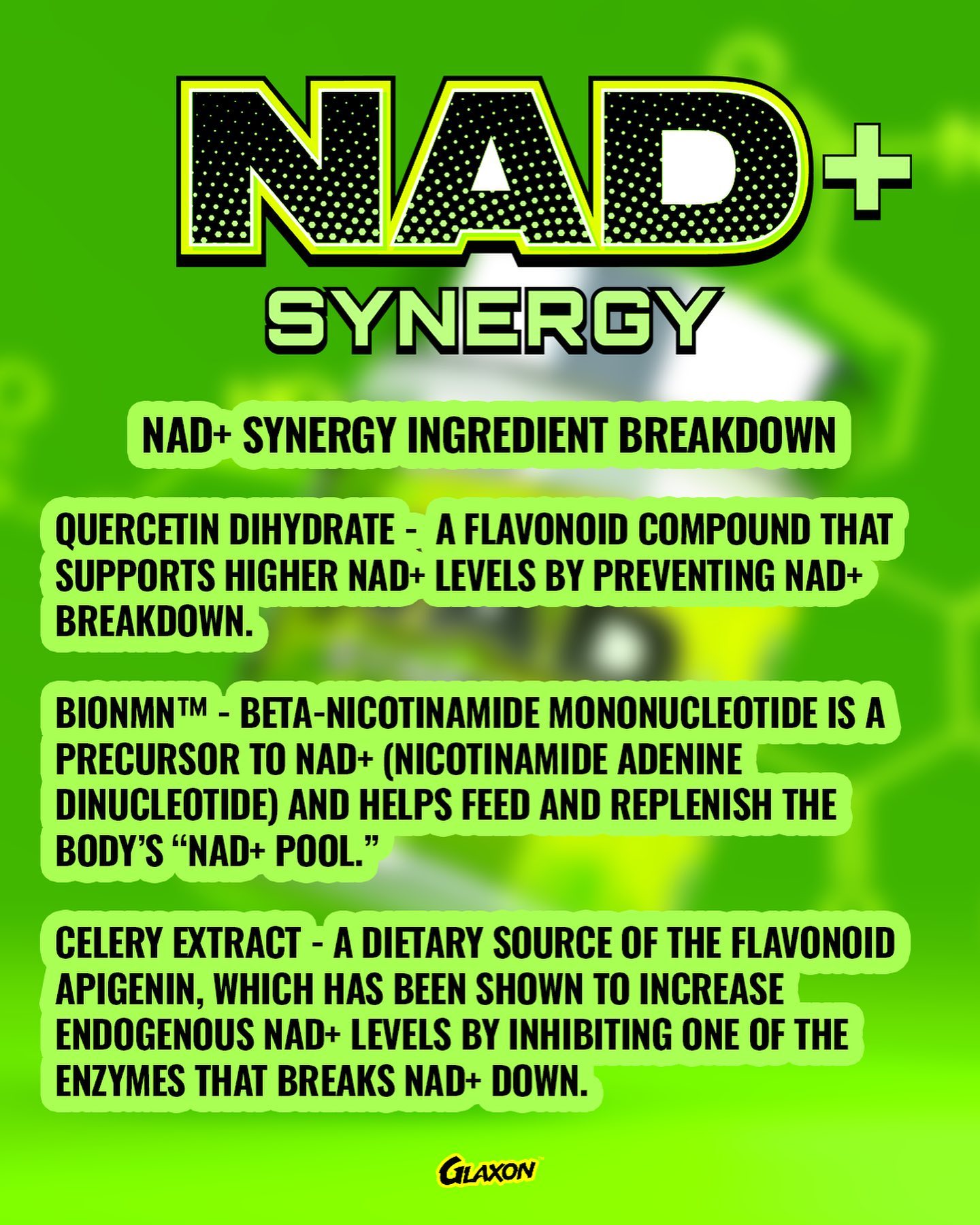 Glaxon NAD+ Synergy Key Ingredients