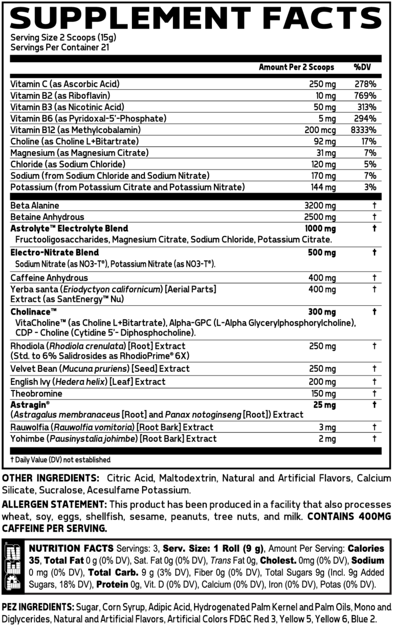 Glaxon Specimen Max HighStim PreWorkout Made with PEZ Power