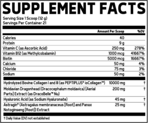 Glaxon Wonder Collagen Ingredients
