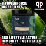 GR8 Lifestyle ACTIV8: The Gut Health Greens Powder Made with Organic Superfoods