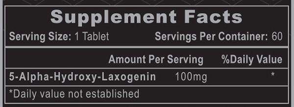 Hi-Tech Laxogenin 100 Ingredients