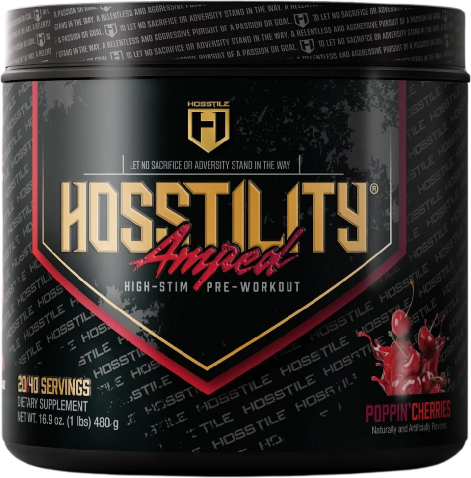 Hosstility AMPED PreWorkout Featuring Cognizin Citicoline and Lots More