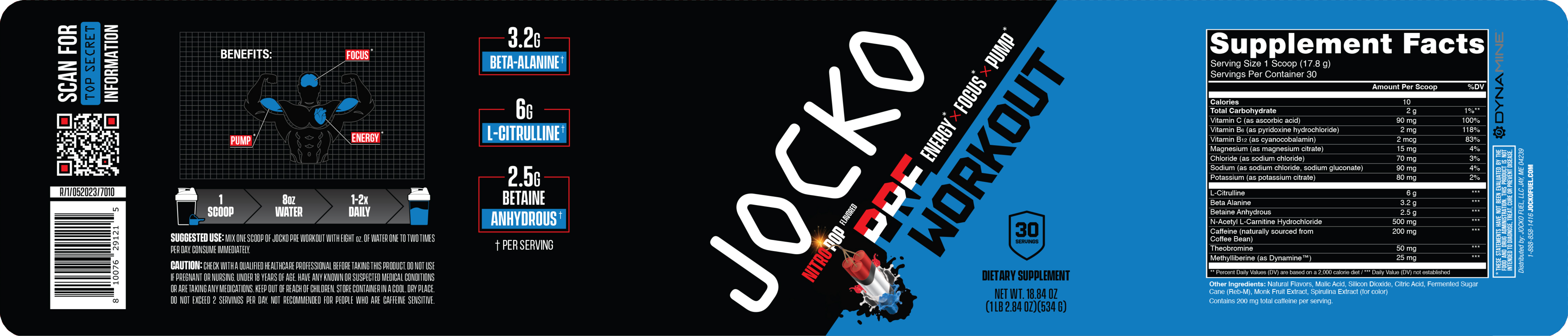 Jocko Pre-Workout Label