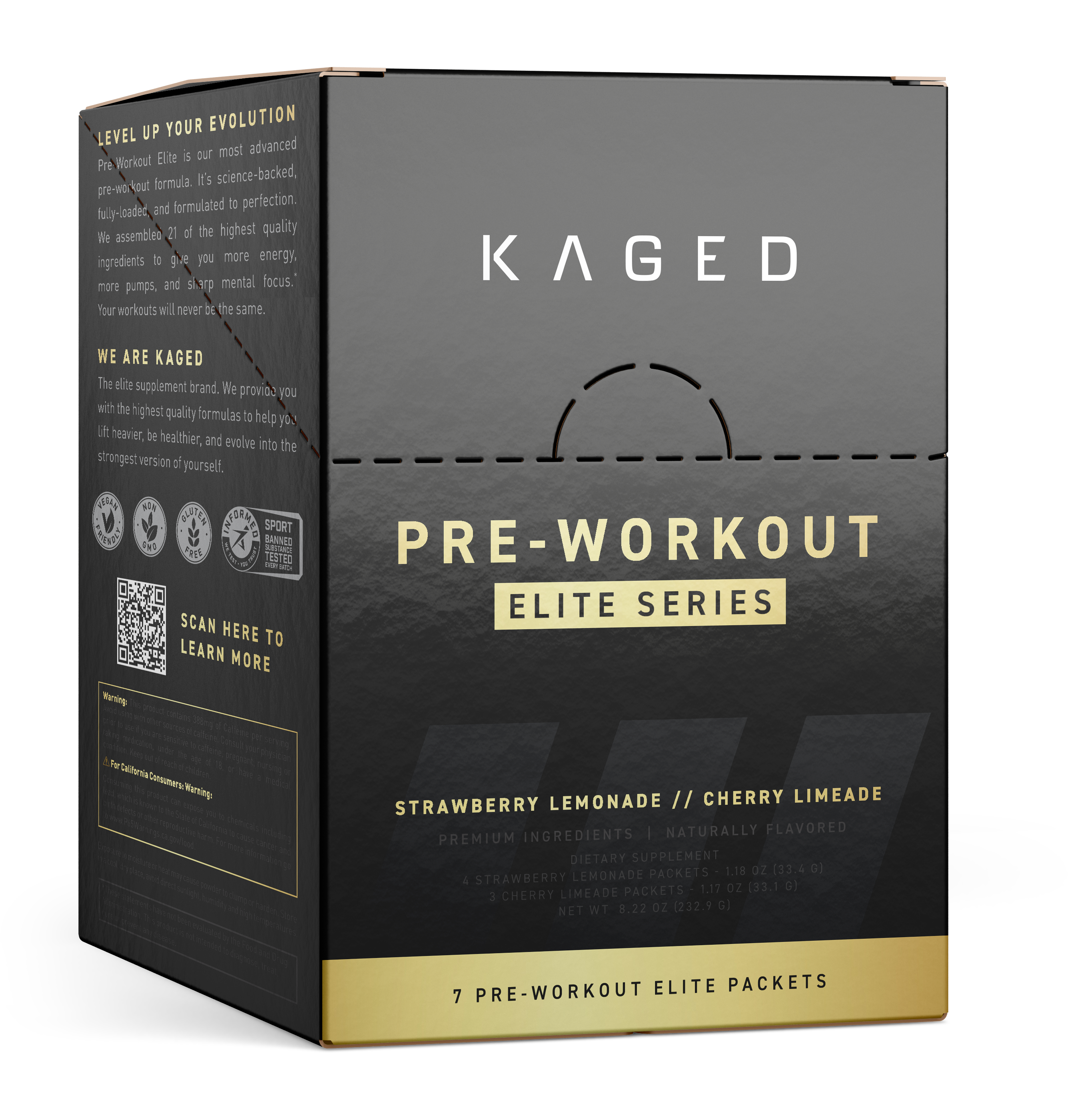 Kaged Pre-Workout Elite Single Serving Packets