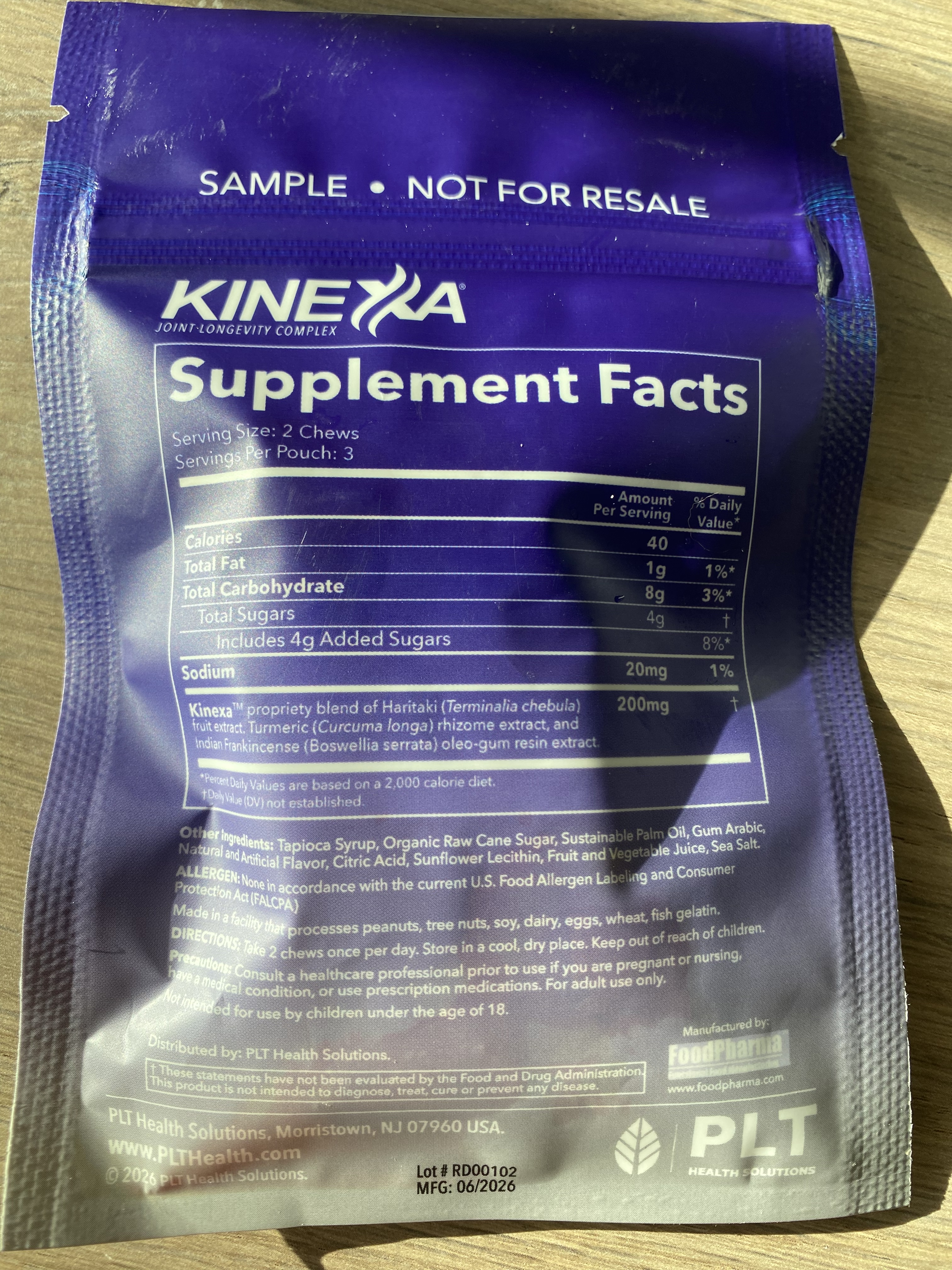 Kinexa Chews Ingredients