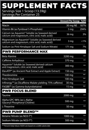 Klout Mamba Ingredients