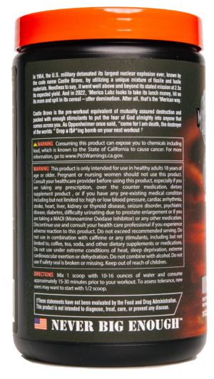Merica Labz Castle Bravo Label Side