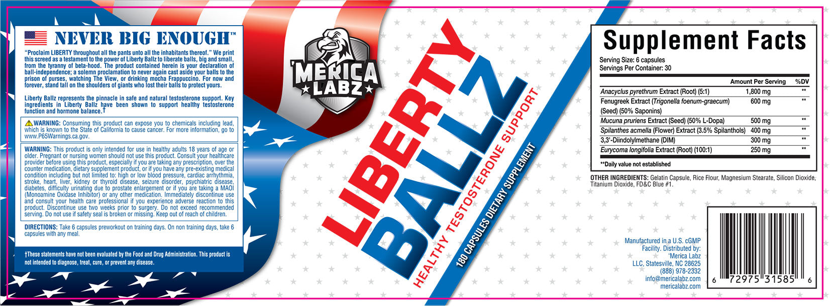 Merica Labz Liberty Ballz Label