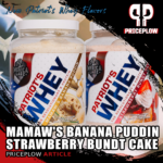 Merica Labz Patriot's Whey Banana Pudding Strawberry Bundt Cake