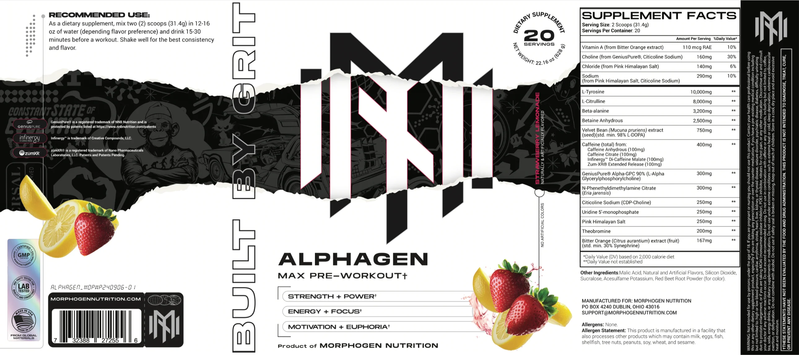 Morphogen Nutrition AlphaGEN Label