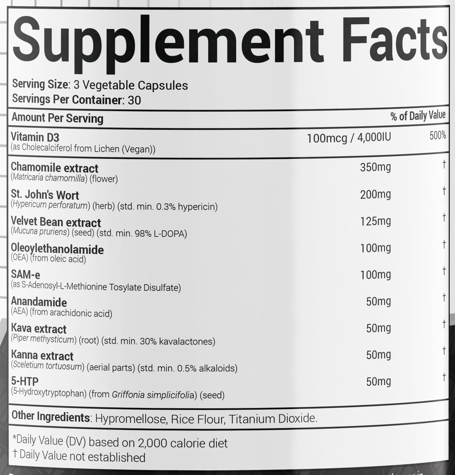 Morphogen Nutrition Bliss Ingredients