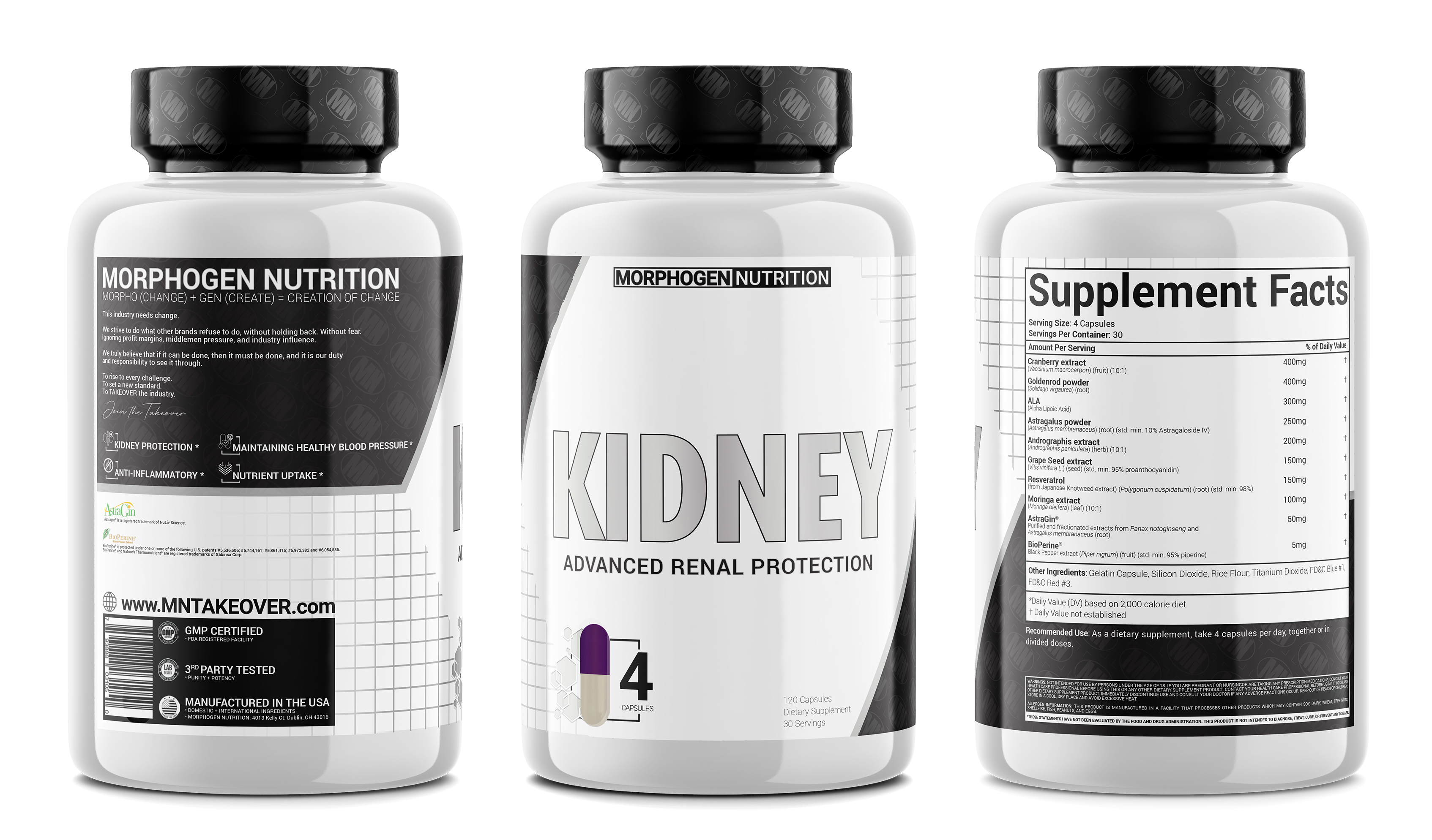 Morphogen Nutrition Kidney Bottles