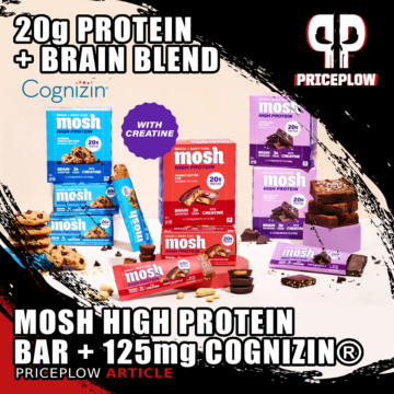 MOSH High Protein Bar at Target: 20g Protein, Creatine, and 125mg Cognizin® Citicoline