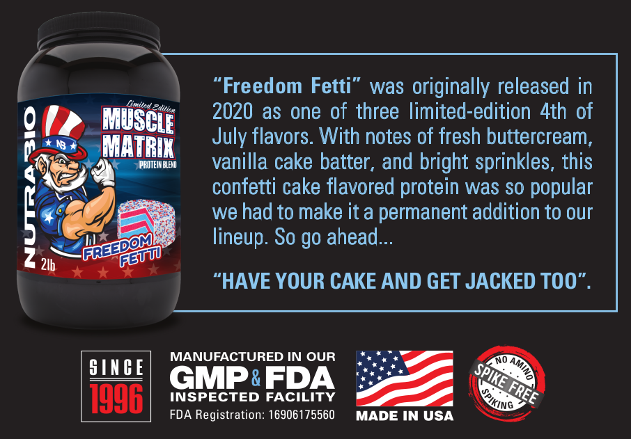 Muscle Matrix Confetti Cake Freedom Fetti