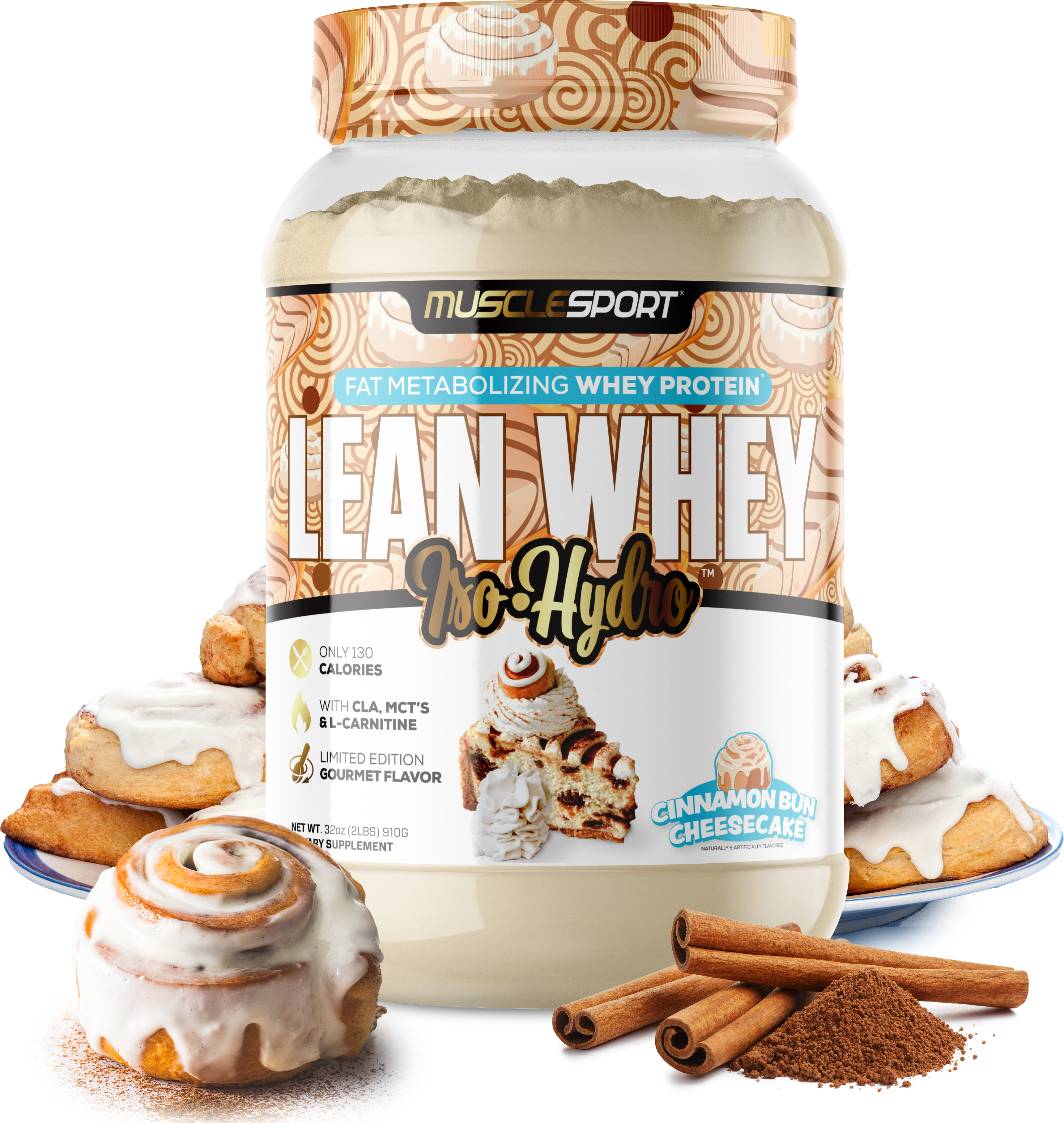 Musclesport Lean Whey Cinnamon Bun Cheesecake