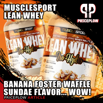 MuscleSport Lean Whey Banana Foster Waffle Sundae