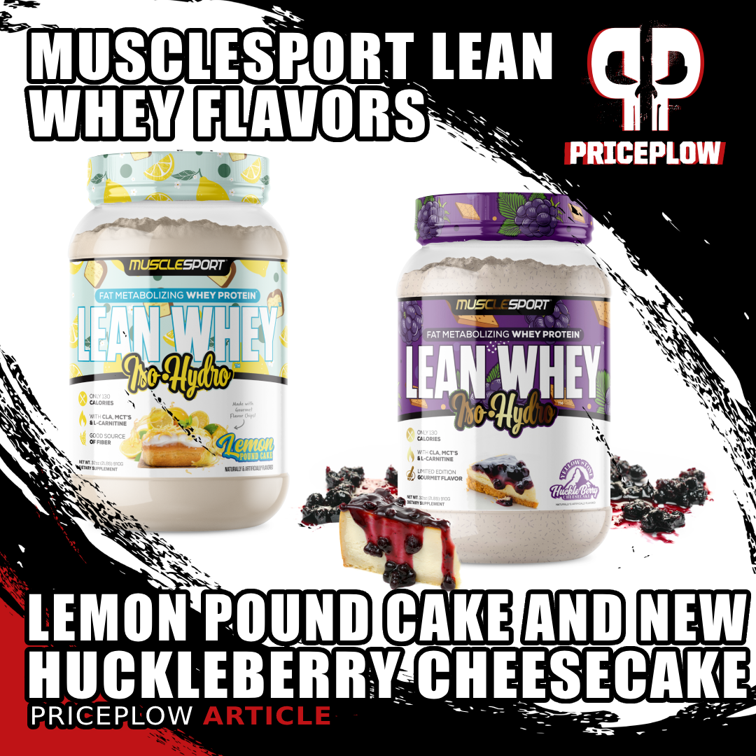 MuscleSport Lean Whey Huckleberry Cheesecake and Lemon Pound Cake