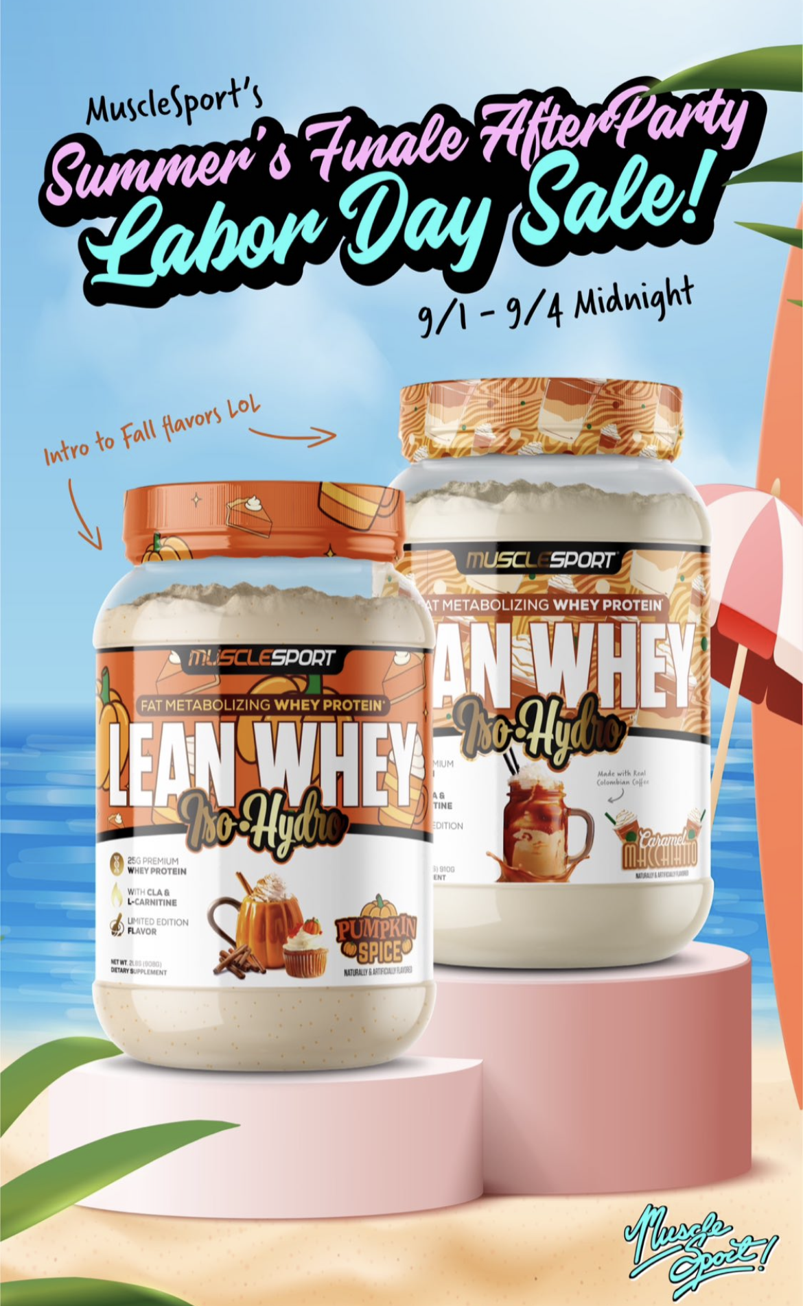 MuscleSport Lean Whey Intro to Fall Flavors