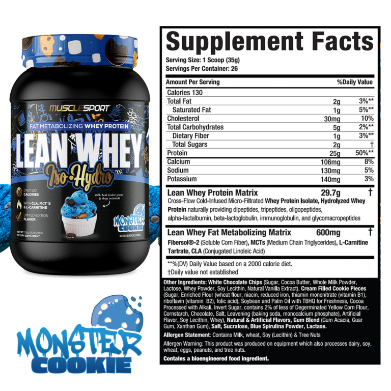 Musclesport Lean Whey MONSTER COOKIE with Cream-Filled Cookies... and ...