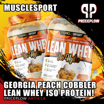 Musclesport Georgia Peach Cobbler Lean Whey Iso Protein!