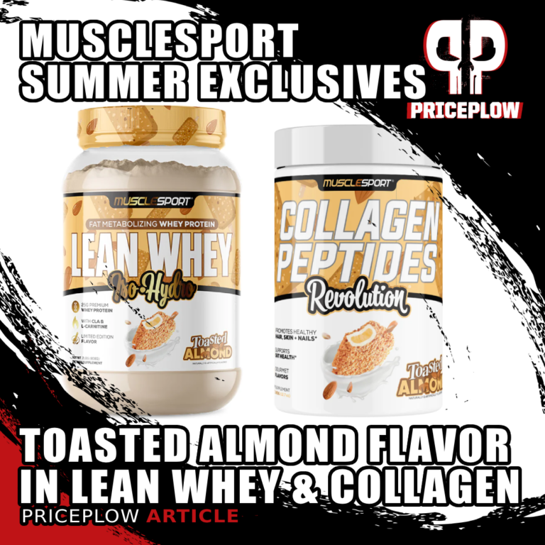 MuscleSport Toasted Almond Lean Whey and Collagen Peptides!