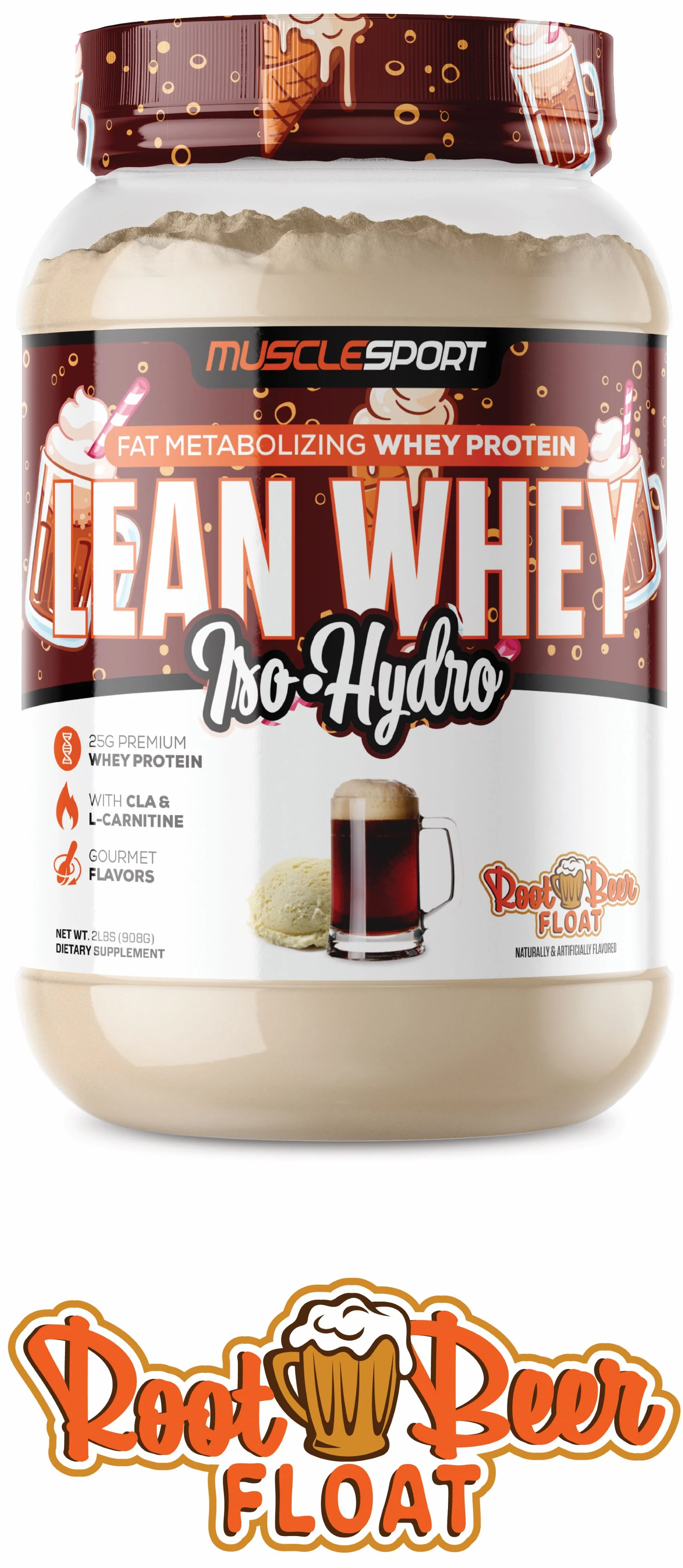 MuscleSport Lean Whey Root Beer Float