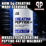 MuscleTech Creatine Peptide 447 Updates: Now at Walmart With More Creatine Monohydrate