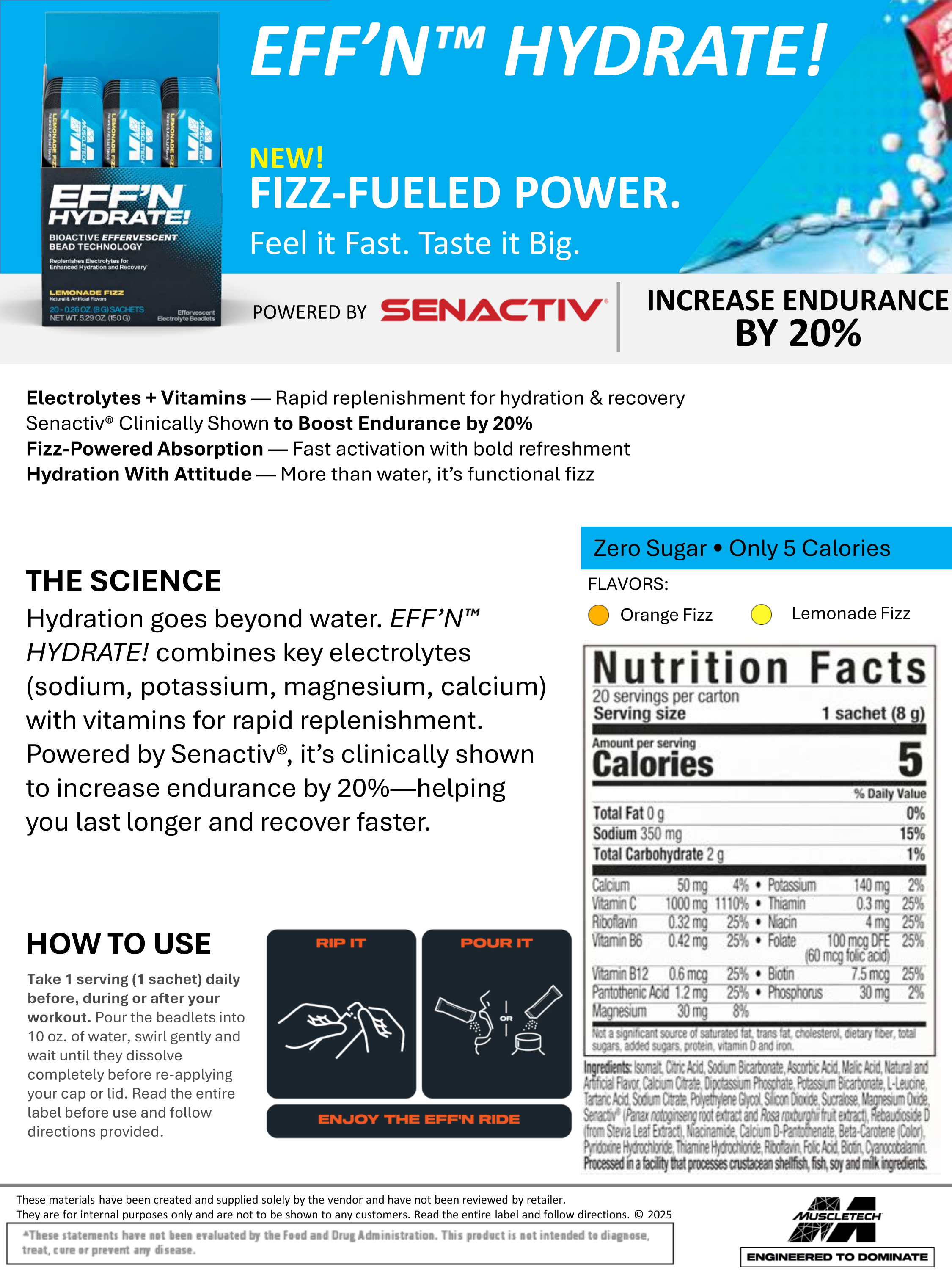MuscleTech EFF'N Hydrate! Sell Sheet
