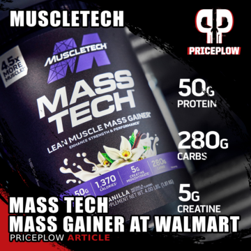 MuscleTech Mass Tech Lean Muscle Mass Gainer at Walmart