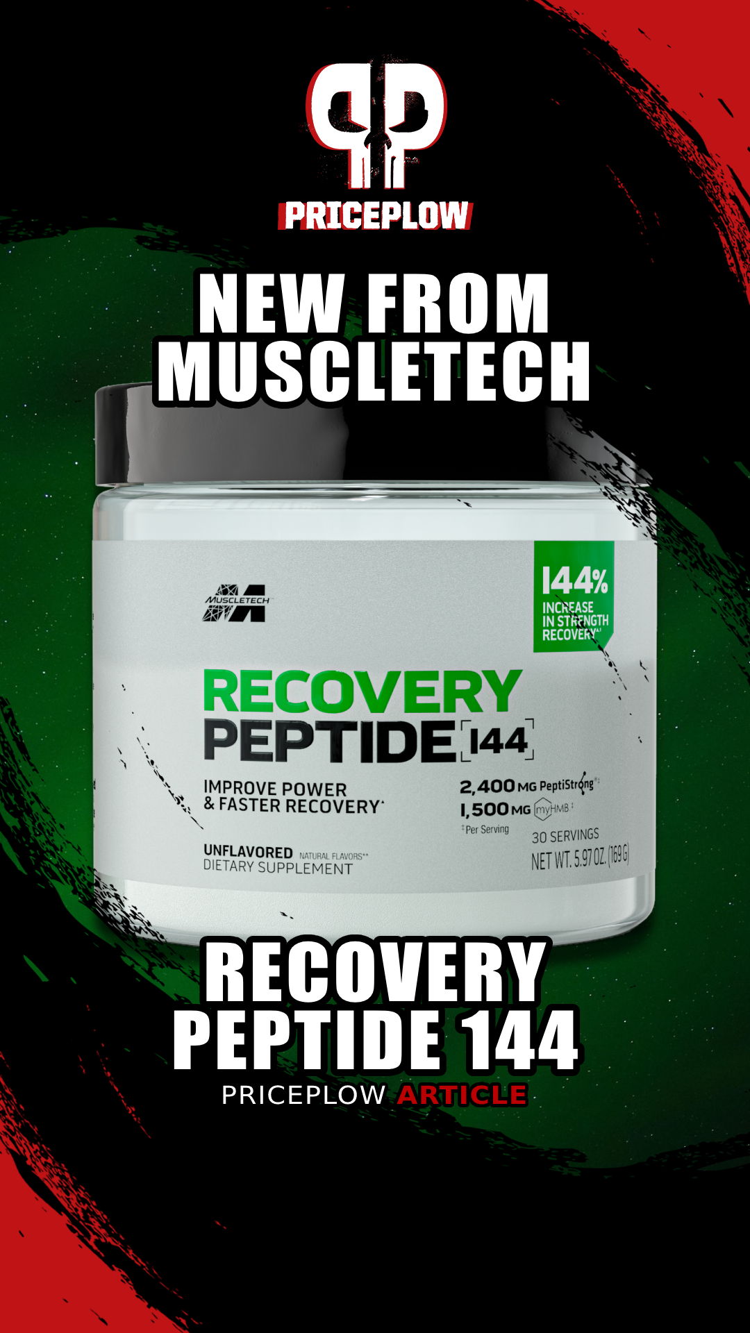 MuscleTech Recovery Peptide 144 Brings 144% Better Strength Recovery