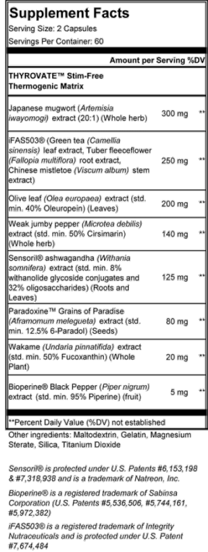 Myokem Thyrovate Label