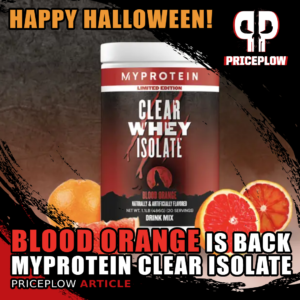 Myprotein Clear Whey Isolate BLOOD ORANGE is Back for Halloween