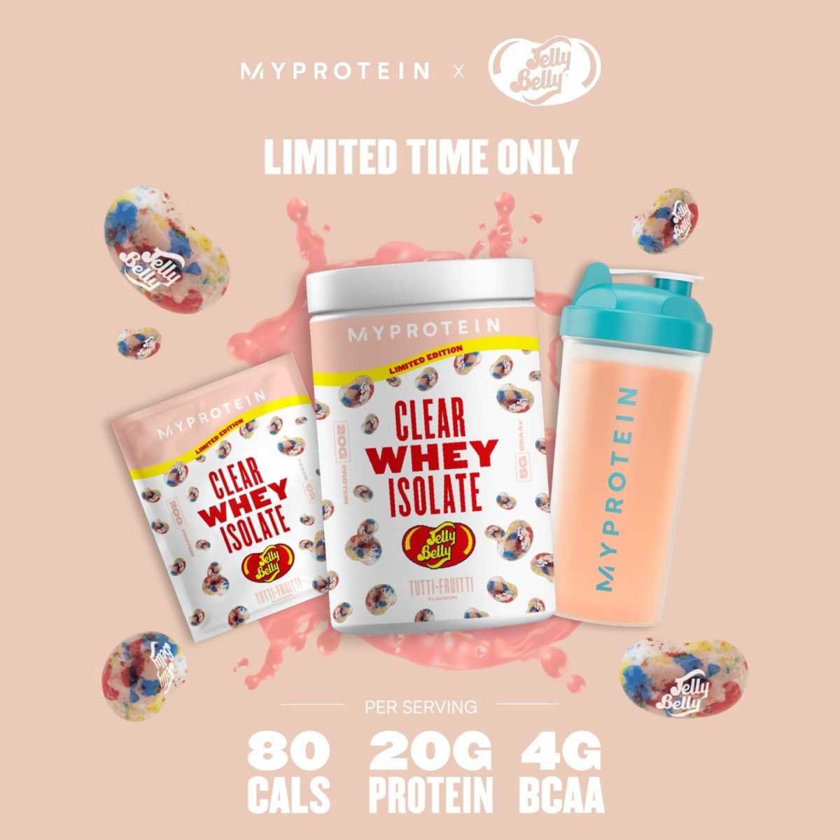 Myprotein and JELLY BELLY Join Forces for Clear Whey Isolate Flavors
