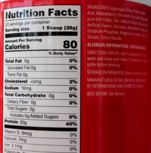 Myprotein Clear Whey Isolate Mike and Ike Strawberry Ingredients