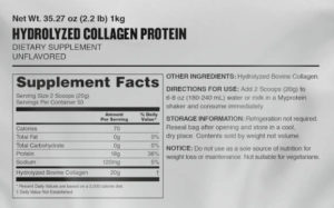 Myprotein Collagen Protein Ingredients