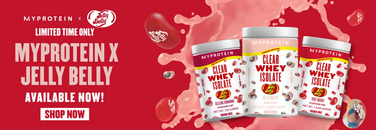 Myprotein and JELLY BELLY Join Forces for Clear Whey Isolate Flavors