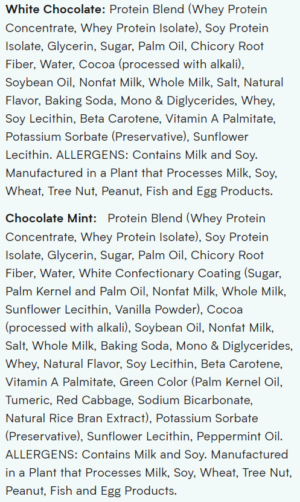 Myprotein Protein Brownie Ingredients