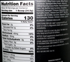 Myprotein The Whey Ingredients / Nutrition Facts