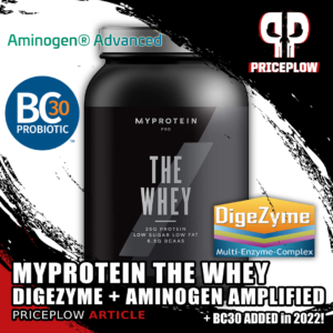 Myprotein The Whey Upgraded with BC30, Digizyme, and Aminogen