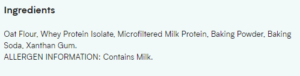 Myprotein Protein Pancake Mix Ingredients