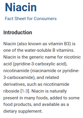 Niacin Definition