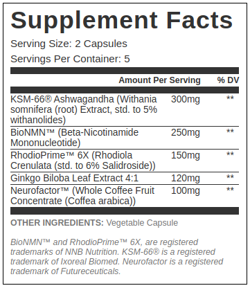 NNB Armada Arnold Brain Health Ingredients