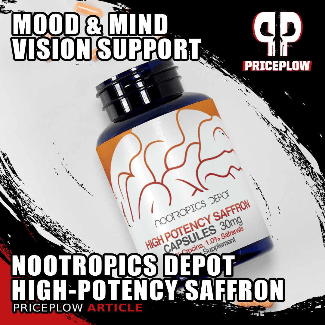 Nootropics Depot High-Potency Saffron Capsules: Maximum Potency for Mood, Mind, and Vision Support