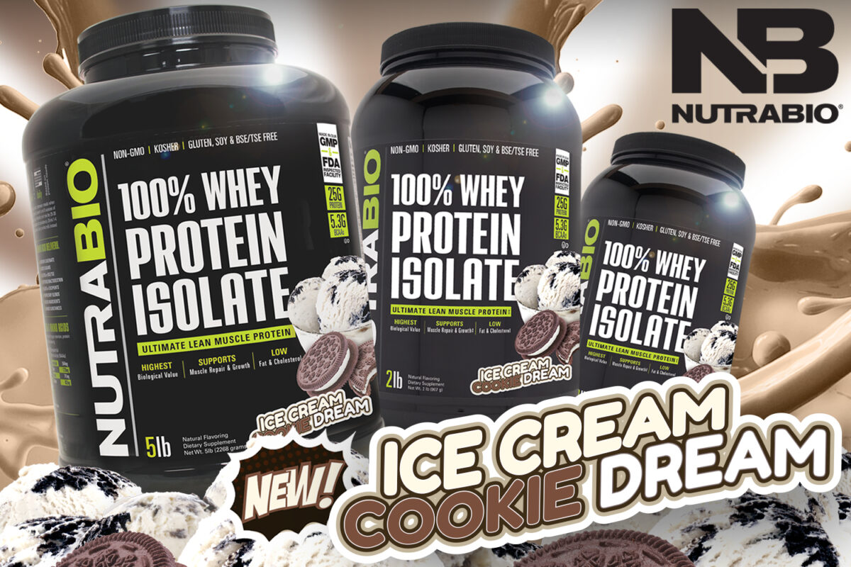 NutraBio 100 Whey Protein Isolate Gets Ice Cream Cookie Dream!