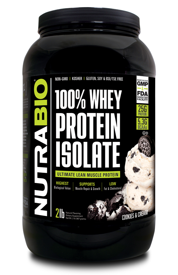 NutraBio 100% Whey Isolate Ice Cream Cookie Dream